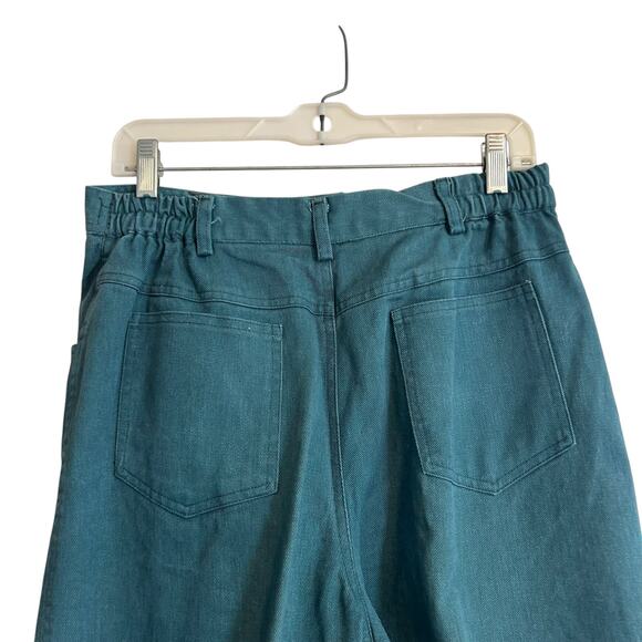 Vintage Forest Green Denim Vest Jeans Set Womens Sz Medium High Waist Corduroy - Picture 14 of 16